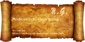 Modrovich Georgina névjegykártya